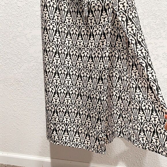 THML Strapless Ikat Maxi Dress Women’s Medium Lined Slit Boho Chic Southwestern - Picture 9 of 11